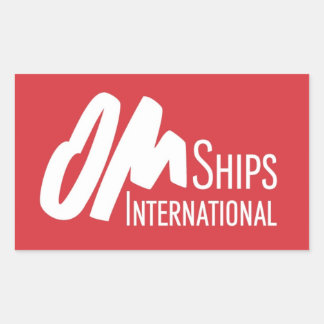 Pegatina Rectangular Logo de OM Ships