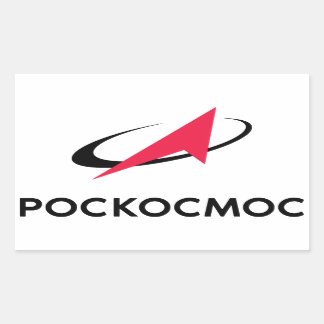 Pegatina Rectangular Logo de Roscosmos