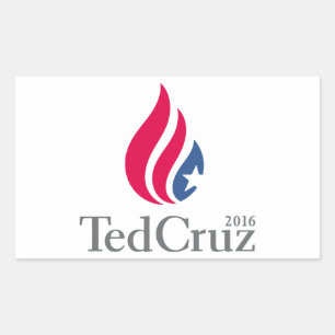 Pegatina Rectangular Logo de Ted Cruz 2016