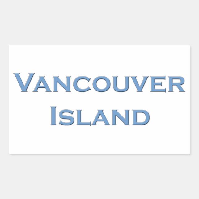 Pegatina Rectangular Logo de Vancouver Island (Anverso)