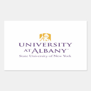 Pegatina Rectangular Logo icónico de la Universidad de Albany