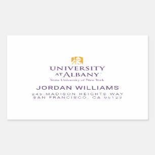 Pegatina Rectangular Logo icónico de la Universidad de Albany
