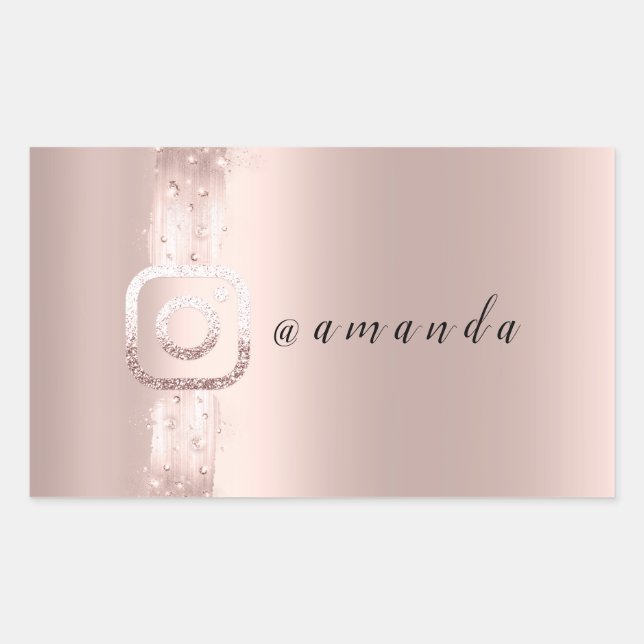 Pegatina Rectangular Logo moderno de Instagra Social (Anverso)