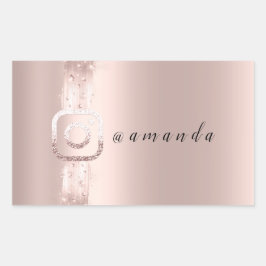 Pegatina Rectangular Logo moderno de Instagra Social