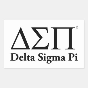 Pegatina Rectangular Logotipo Clásico de Delta Sigma Pi