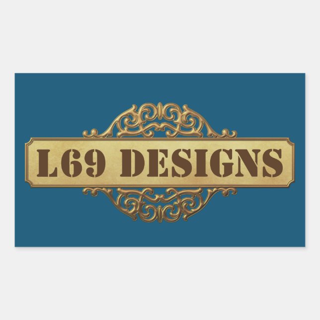 pegatina rectangular "logotipo de diseños L" (Anverso)