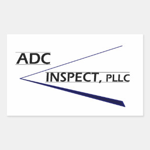 Pegatina Rectangular Logotipo de inspección ADC