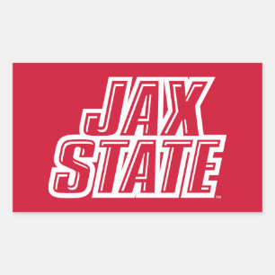 Pegatina Rectangular Logotipo de Jacksonville State University JAX STAT