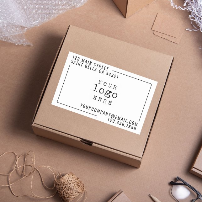 Pegatina Rectangular Logotipo de la moderna empresa Personalizado (Subido por el creador)