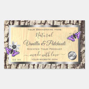 Pegatina Rectangular Logotipo de las etiquetas de los productos de gran