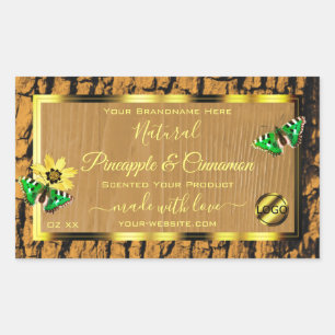 Pegatina Rectangular Logotipo de las etiquetas de los productos de la c