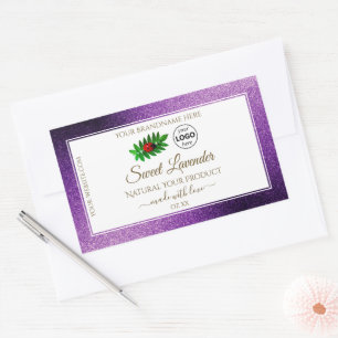 Pegatina Rectangular Logotipo de las etiquetas de producto blanco del P