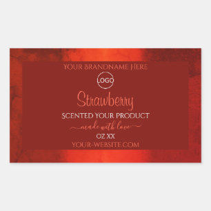 Pegatina Rectangular Logotipo de las etiquetas del producto del patrón 