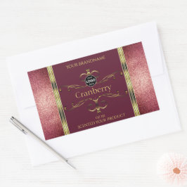 Pegatina Rectangular Logotipo de las marcas de productos de oro de Borg