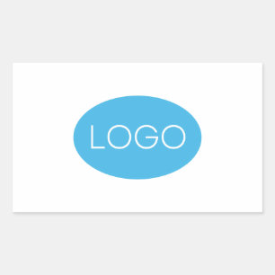 Pegatina Rectangular Logotipo de negocio personalizado