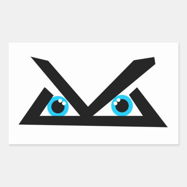 Pegatina Rectangular Logotipo de nivel (Anverso)