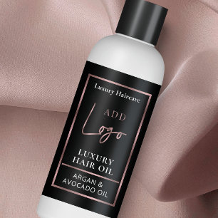 Pegatina Rectangular Logotipo de oro negro y Rosa 4 Paquete de atención