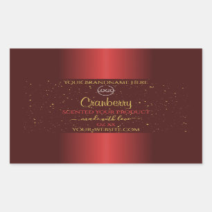 Pegatina Rectangular Logotipo de Purpurina Gold para las etiquetas de p