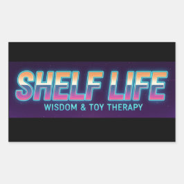 Pegatina Rectangular Logotipo de Shelf Life 2 Sticker