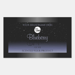 Pegatina Rectangular Logotipo del Purpurina de etiquetas de producto gr