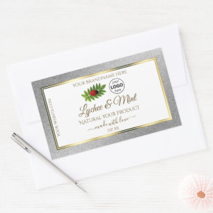 Pegatina Rectangular Logotipo Ladybug de las etiquetas de productos bla