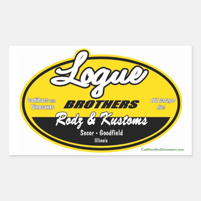 Pegatina Rectangular Logue Brothers Decal (Anverso)