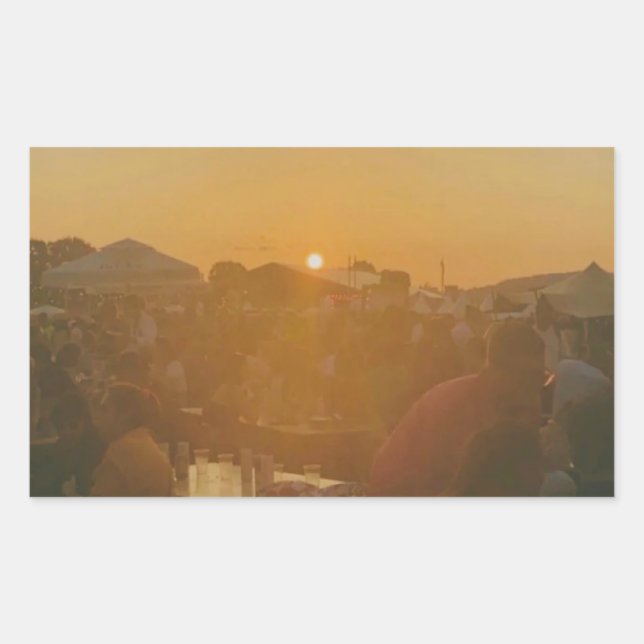 Pegatina Rectangular Lollapalooza en Estocolmo - 2022 (Anverso)