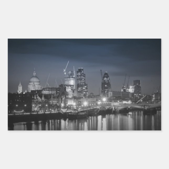 Pegatina Rectangular Londres (Anverso)