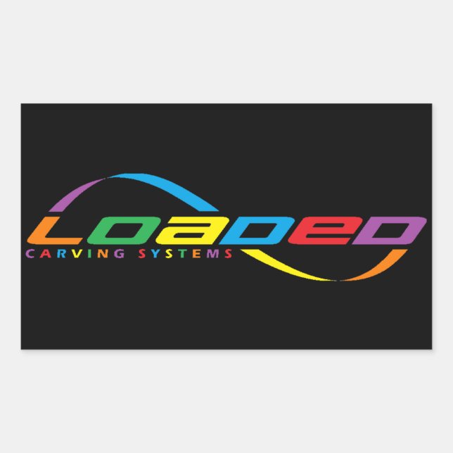 Pegatina Rectangular longboards cargados (Anverso)