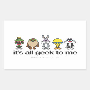 Pegatina Rectangular LOONEY TUNES™ Nerds - All Geek