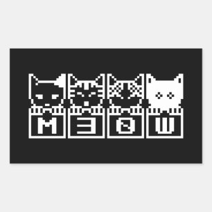PEGATINA RECTANGULAR LOS CATS M30W DE 8 BITS