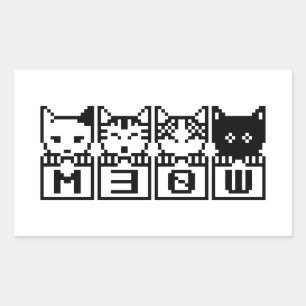 PEGATINA RECTANGULAR LOS CATS M30W DE 8 BITS