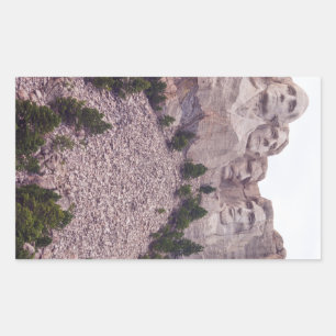 Pegatina Rectangular Los cuatro del Monte Rushmore