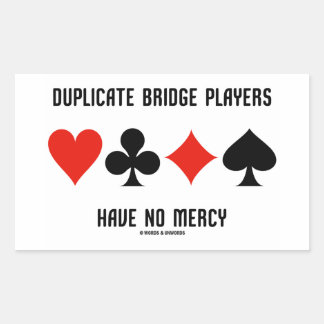 Pegatina Rectangular Los Jugadores De Puente Duplicados No Tienen Traje