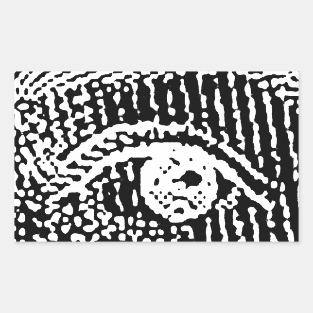 Pegatina Rectangular Los ojos de la Reina Isabel (Anverso)