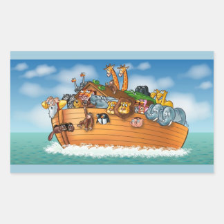 Pegatina Rectangular Los Pegatinas árabes de Noé