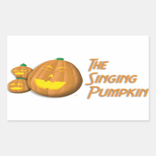 Pegatina Rectangular Los pegatinas cantantes de la calabaza