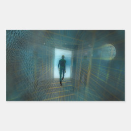 Pegatina Rectangular Los pegatinas del túnel