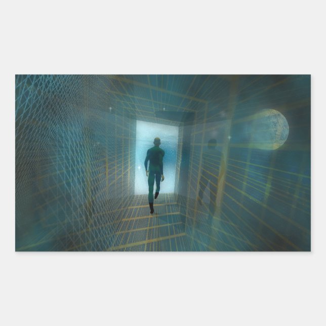 Pegatina Rectangular Los pegatinas del túnel (Anverso)