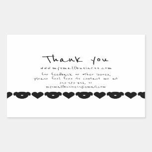 Pegatina Rectangular Los perros corazones gracias a la información de n