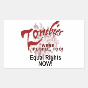 Pegatina Rectangular los zombis también eran personas
