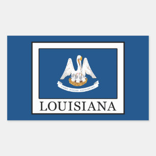 Pegatina Rectangular Louisiana
