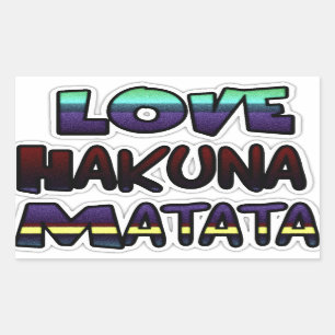 Pegatina Rectangular Love Hakuna Matata Gifts