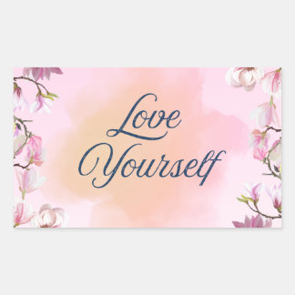 Pegatina Rectangular Love Yourself Aesthetic Sticker