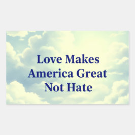 Pegatina Rectangular LoveMakesAmericaGreat
