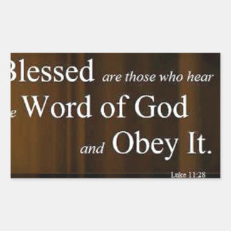 Pegatina Rectangular Lucas 11:28