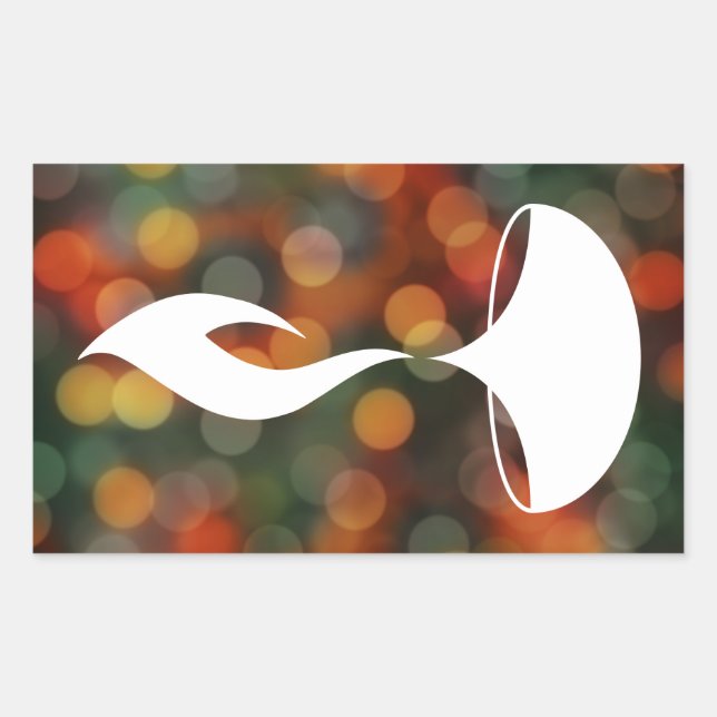 Pegatina Rectangular luces diwali diya bokeh (Anverso)