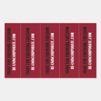 Pegatina Rectangular ¡Lucha por la libertad del fuego!