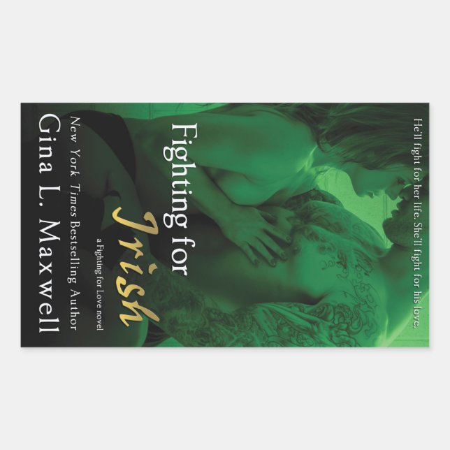 Pegatina Rectangular Luchando por el irlandés por Gina L. Maxwell (Anverso)