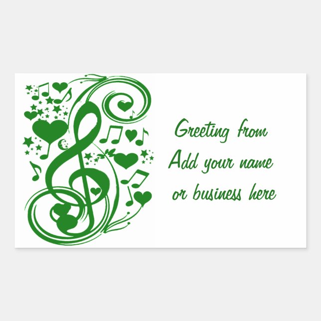 Pegatina Rectangular Luck Notes_ (Anverso)